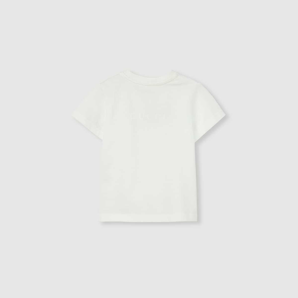 Baby cotton T-shirt with embroidery in white | GUCCI® US