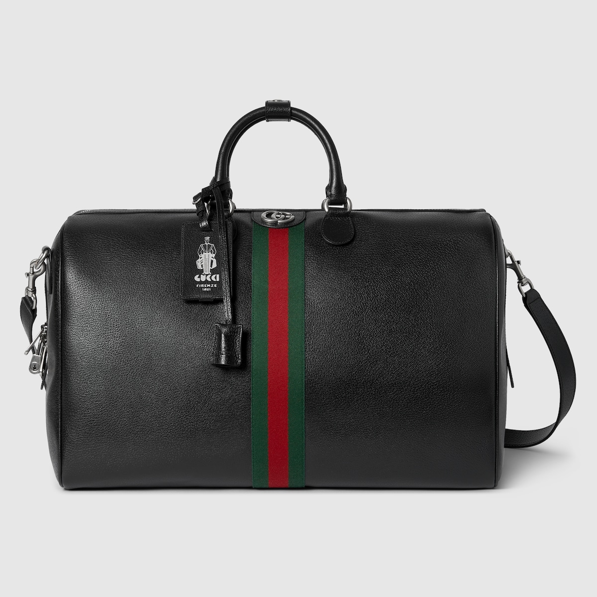 Gucci Savoy large duffle bag in black leather | GUCCI® US