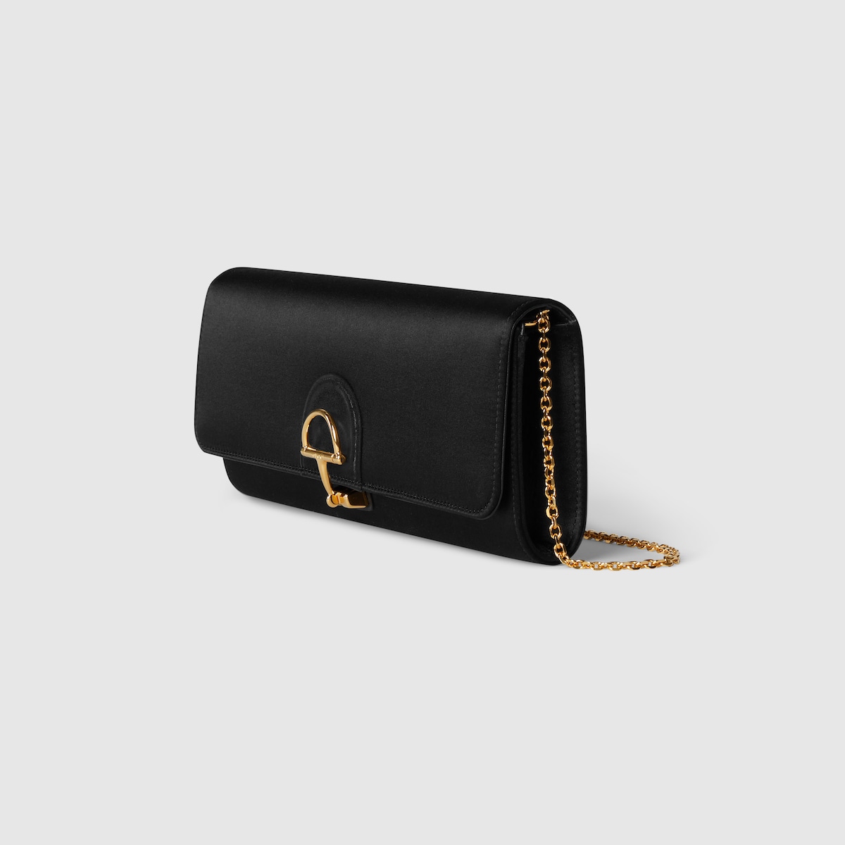 Gucci 73 clutch in black silk satin | GUCCI® US