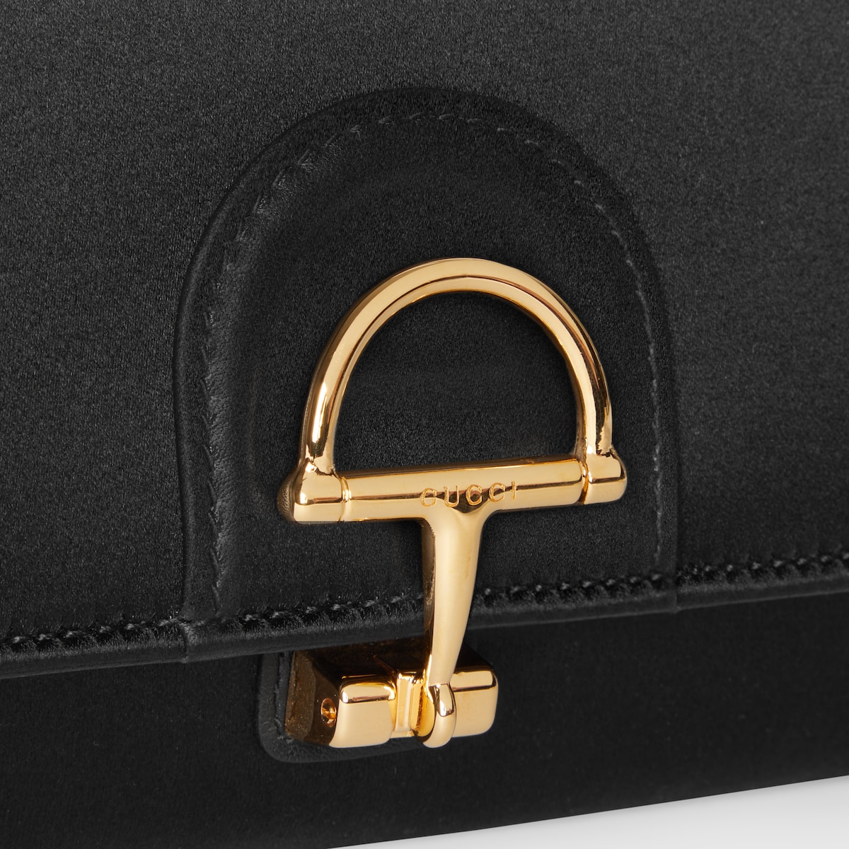 Gucci 73 clutch in black silk satin | GUCCI® US