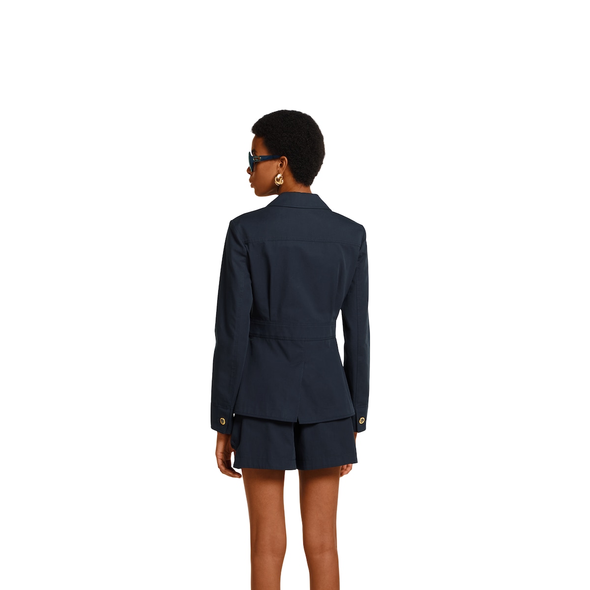 Cotton canvas jacket with embroidery