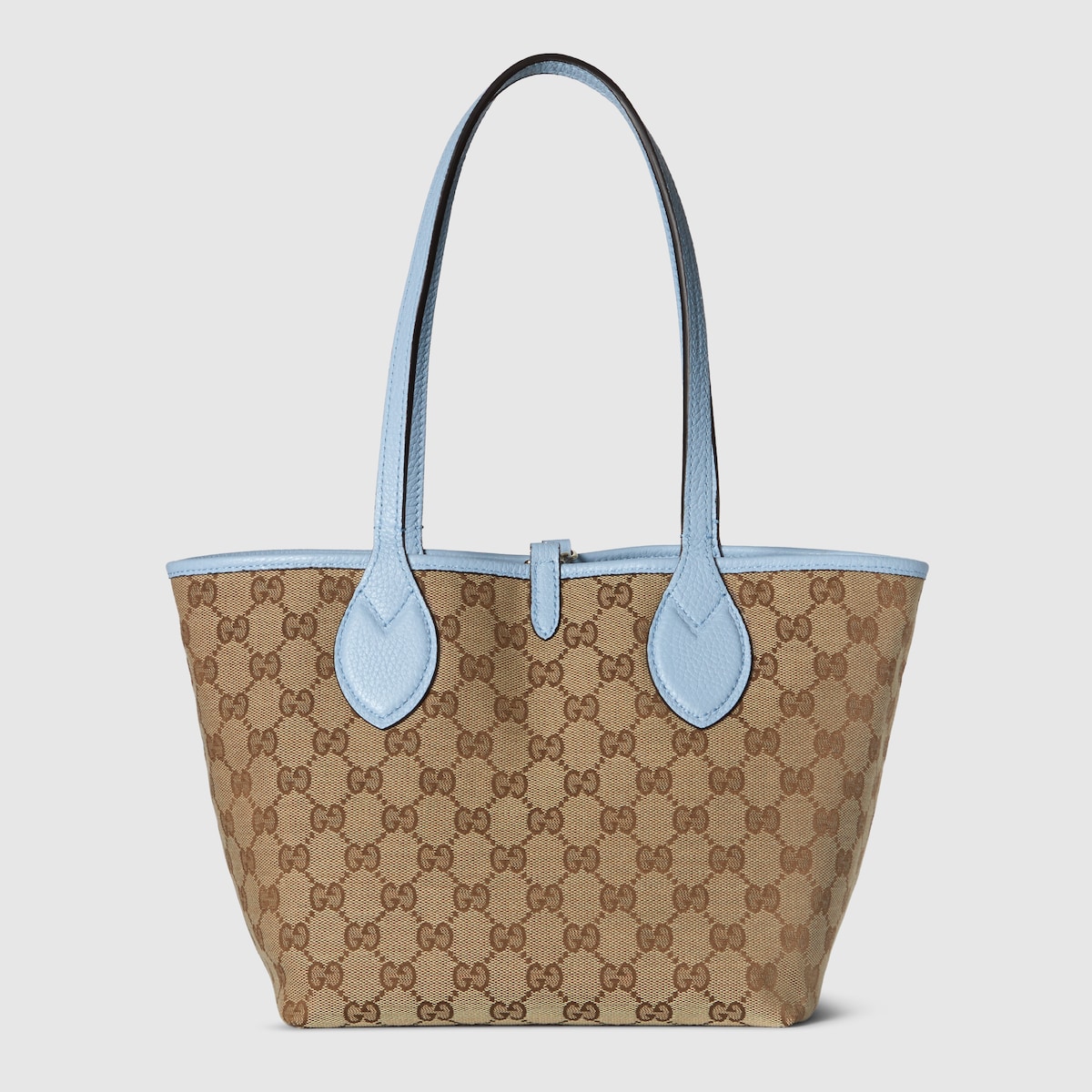 GUCCI☆ SMALL TOTISSIMA REVERSIBLE BAG Gucci Totissima small reversible tote bag in light blue