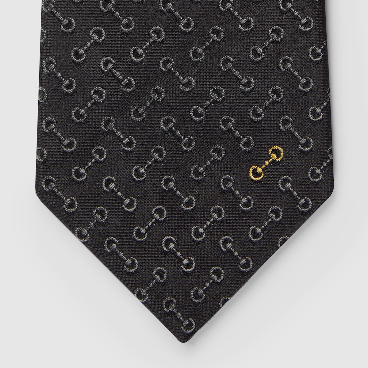 ホースビット シルクジャカード ネクタイ ・ブラック | GUCCI公式