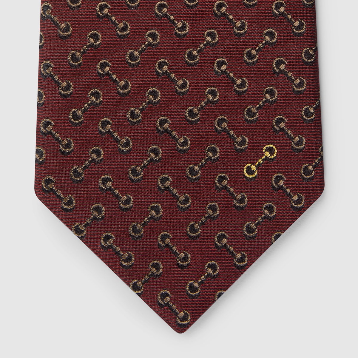 ホースビット シルクジャカード ネクタイ ・ボルドー | GUCCI公式