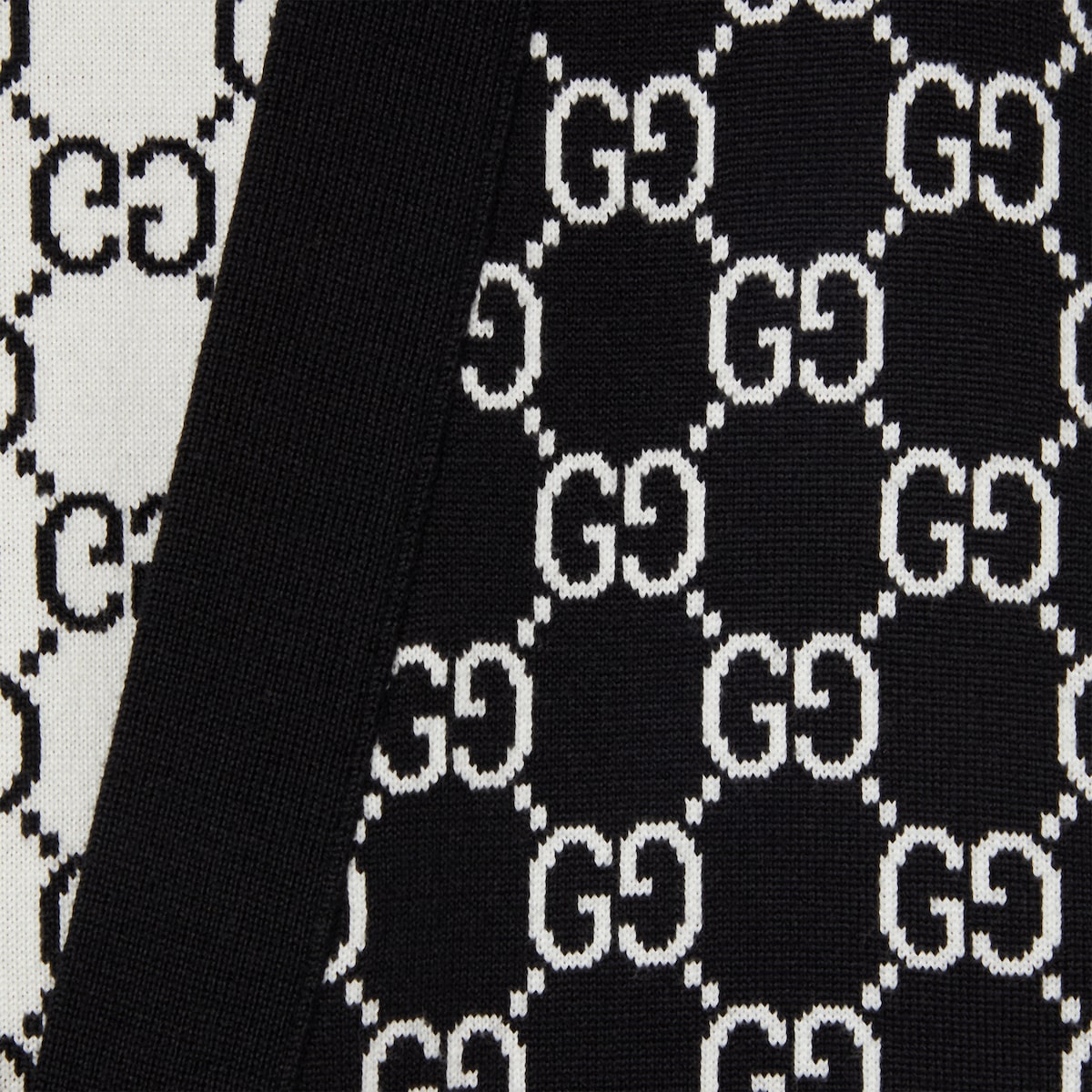 Reversible GG wool jacquard cardigan