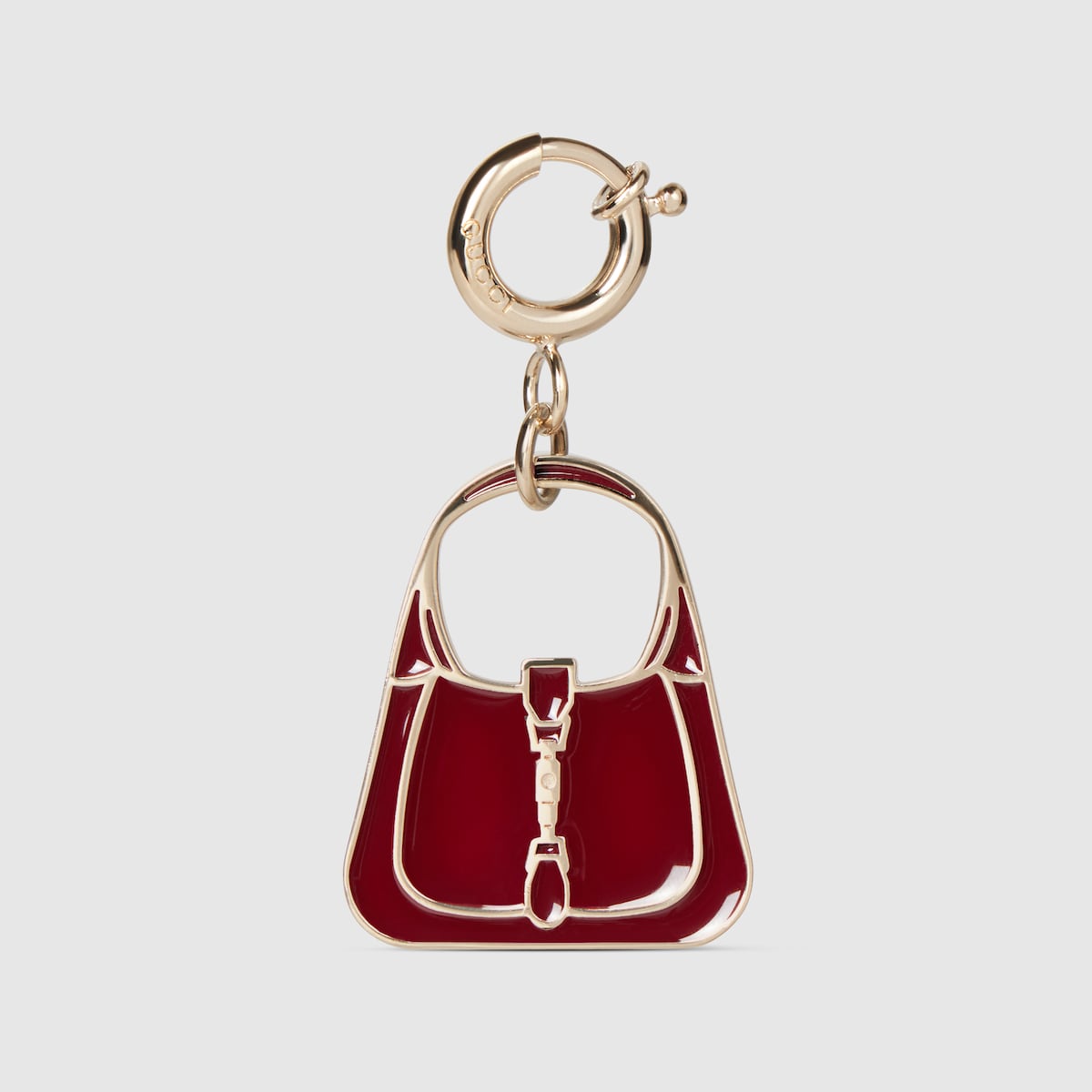 Jackie 1961 bag charm in Rosso Ancora red enamel - thumbnail 5