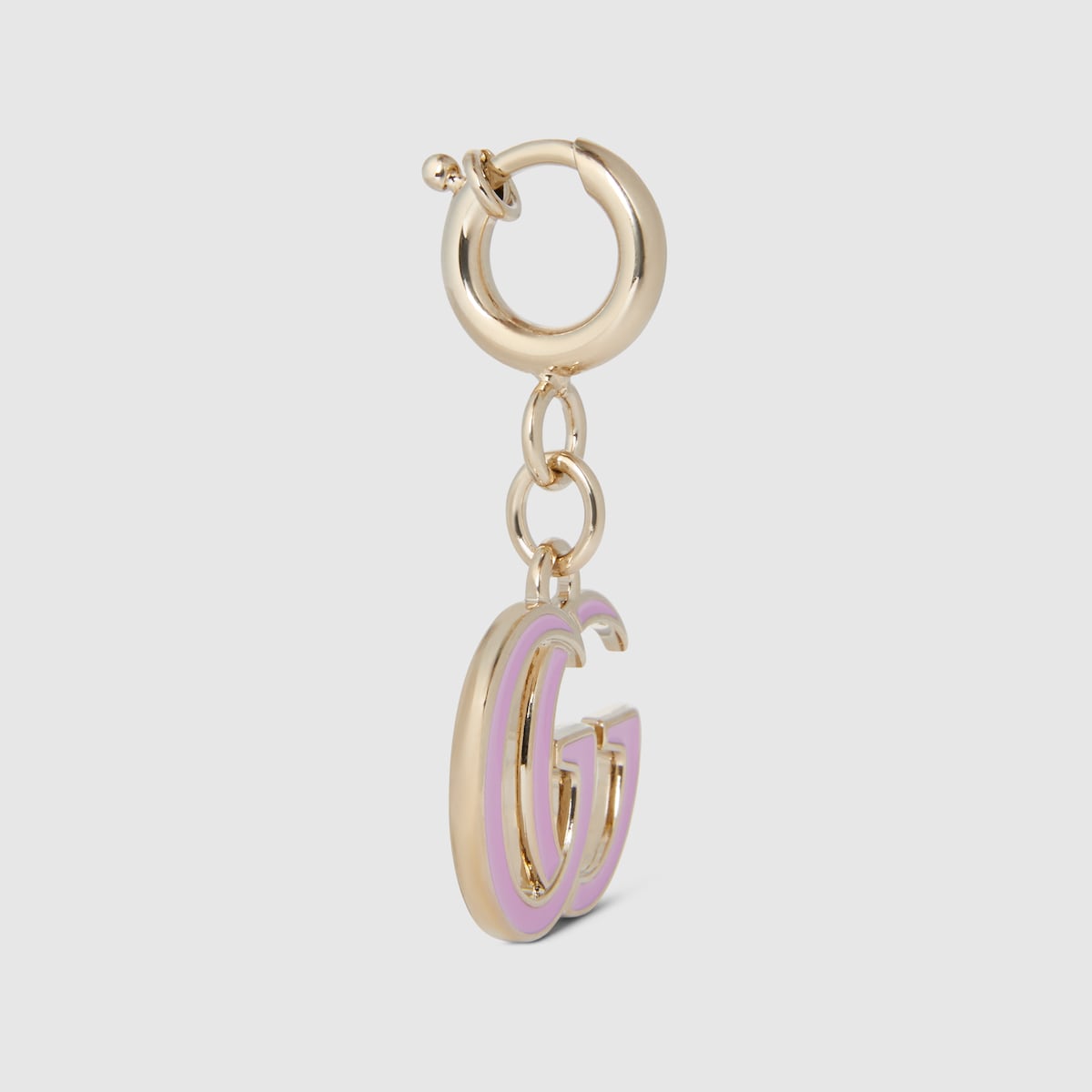 Double G bag charm in pink enamel | GUCCI® US