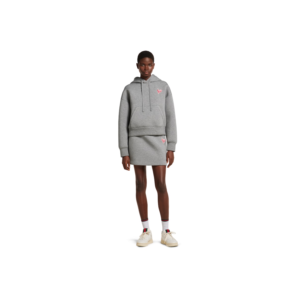 Jersey hooded sweatshirt with print