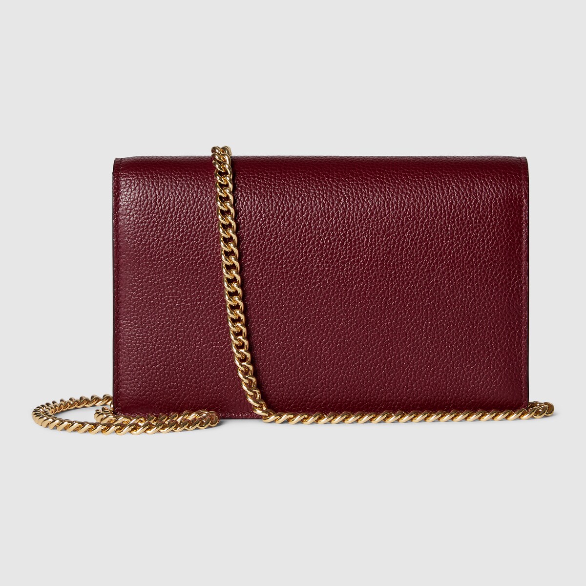 Wallet on Chain in Rosso Ancora Red Leather main image 1