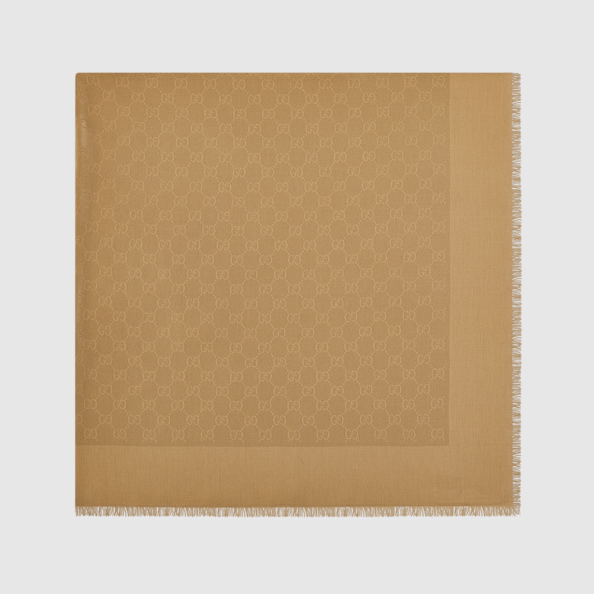 GG silk cotton jacquard shawl in beige | GUCCI® US