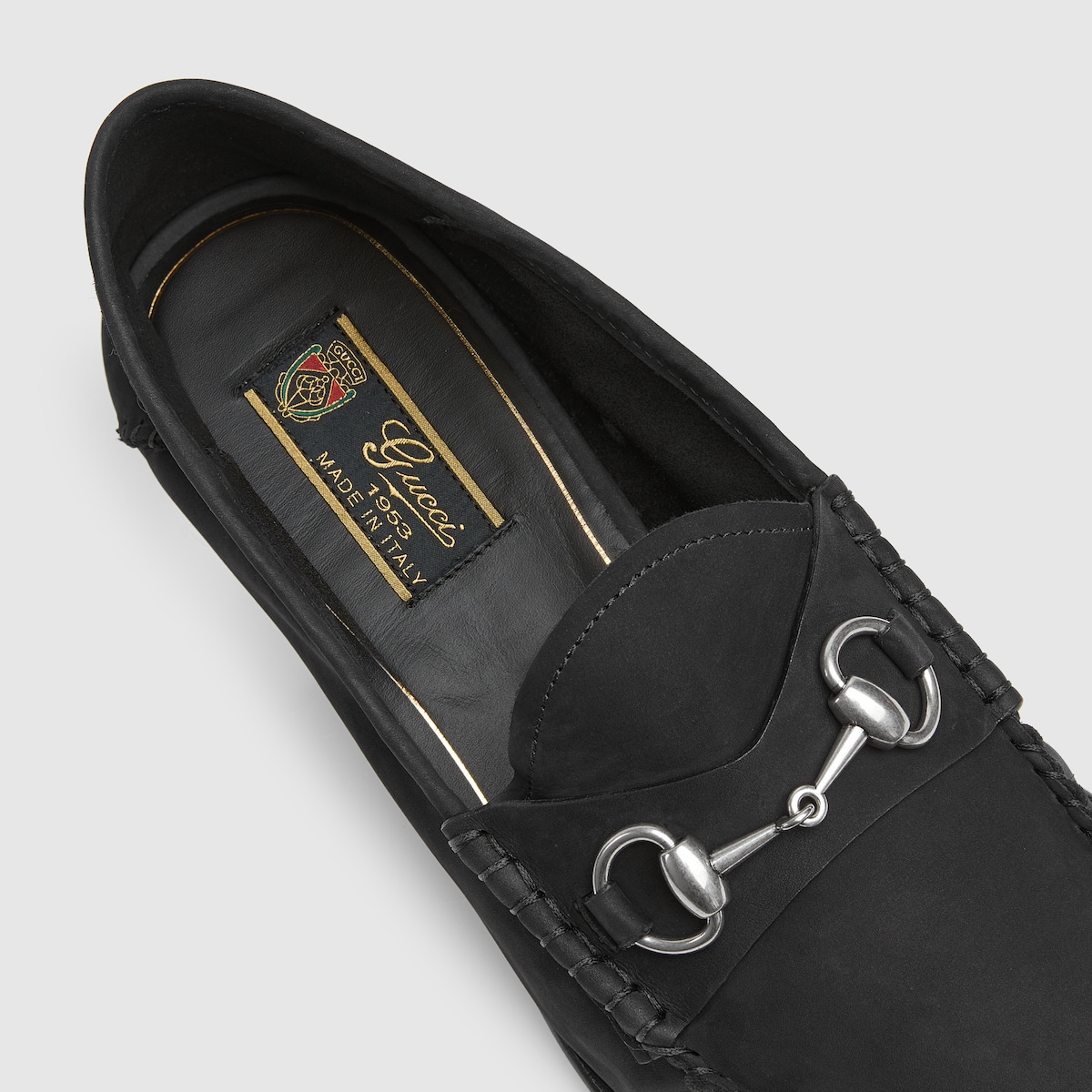 Men's Gigi loafer in black suede | GUCCI® CA