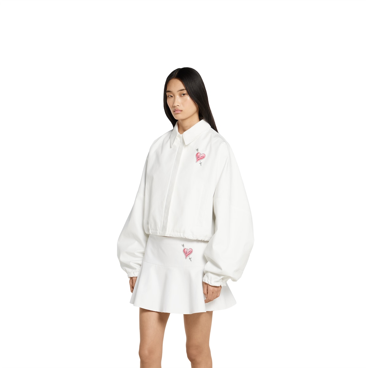 Cotton canvas jacket with patch