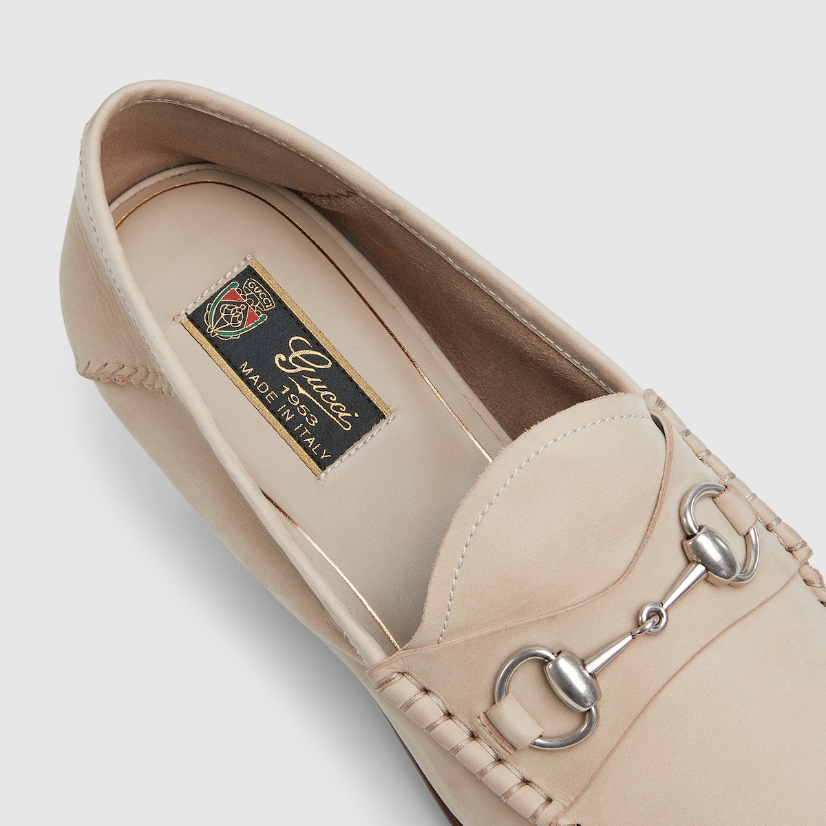 Men's Gigi loafer in beige suede | GUCCI® SG