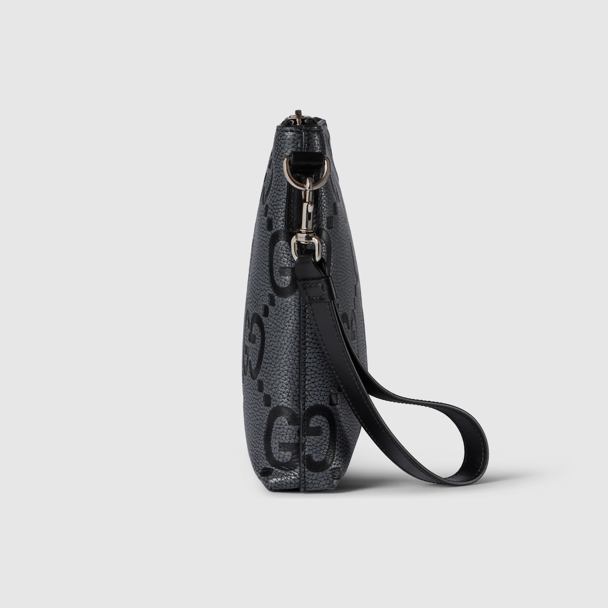 【GUCCI】GG MEDIUM JUMBO MESSEMGER BAG GG jumbo medium crossbody bag in black leather | GUCCI® US