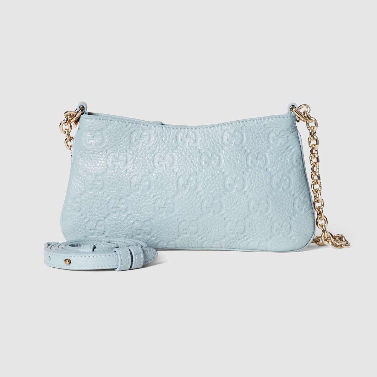 ショルダーバッグ・ポシェット GUCCI  Shoulder Bags Women Fabric Beige/Teal GUCCI Denim Monogram Textured Dollar Calfskin Super Mini