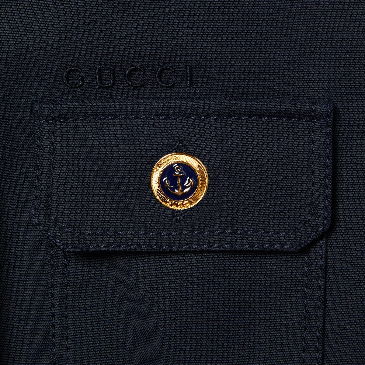 Cotton canvas jacket with embroidery