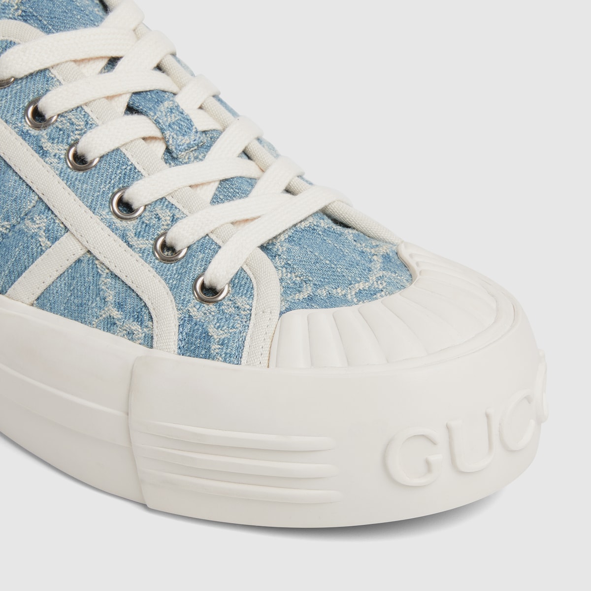 GUCCI デニムブルースニーカー Gucci モノグラム デニムスニーカー | ブルー | FARFETCH JP