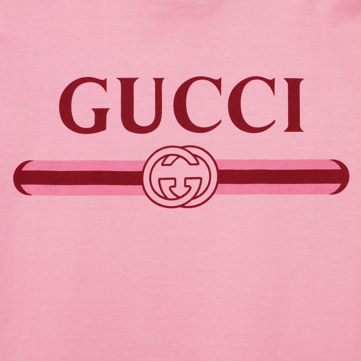Cotton jersey T-shirt with print in pink | GUCCI® CA