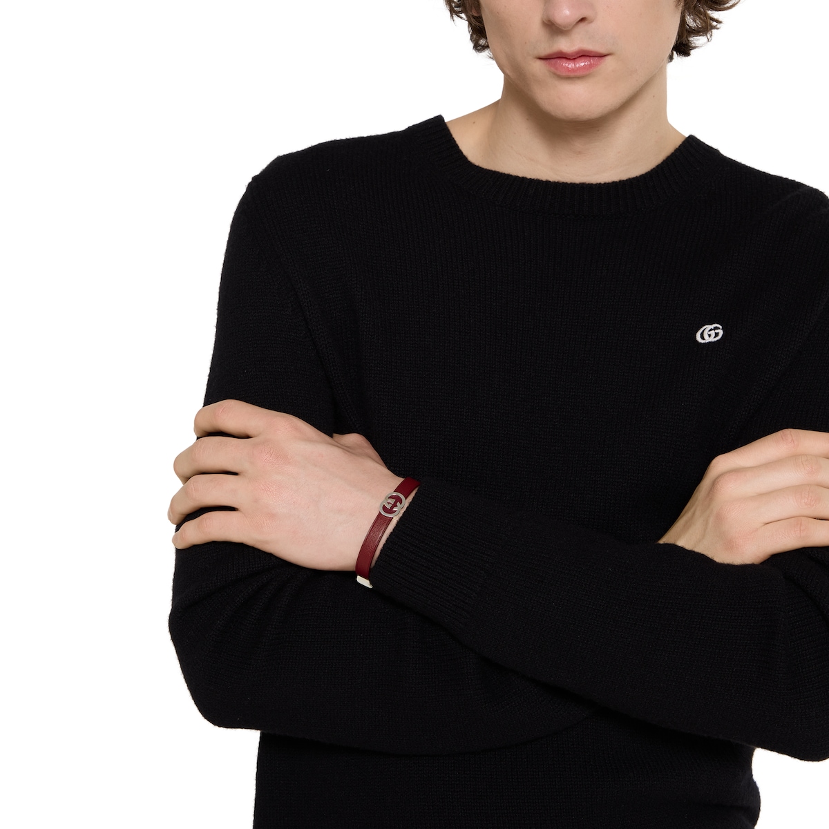 Gucci Interlocking leather bracelet