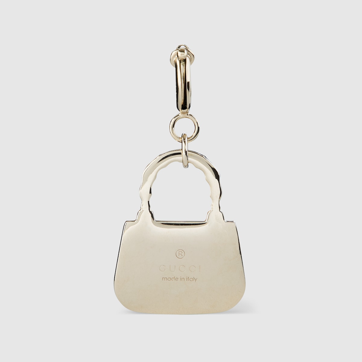 Gucci Bamboo 1947 bag charm in white enamel | GUCCI® US