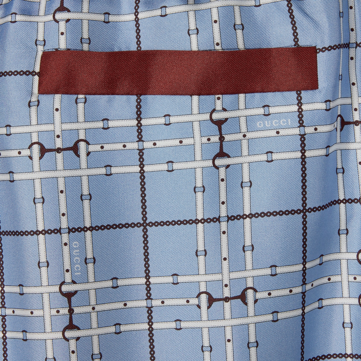 Gucci Women's Printed Silk Pants Blue main image 1
