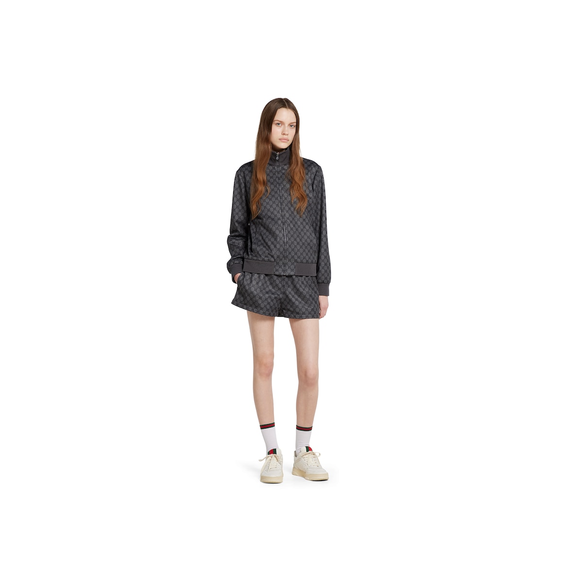 Printed technical jersey shorts