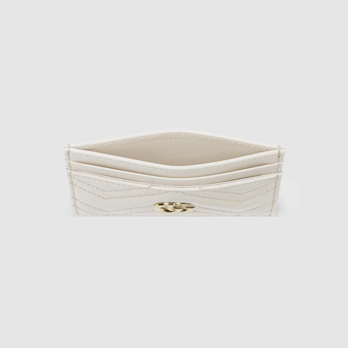 ★送料込★ GUCCI カーフスキン カードケース ホワイト GG Marmont card case in white leather | GUCCI® US