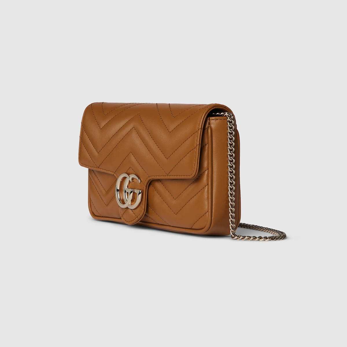 Gucci GG Marmont 26 Bag with Silver Hardware Beige Calfskin 248235