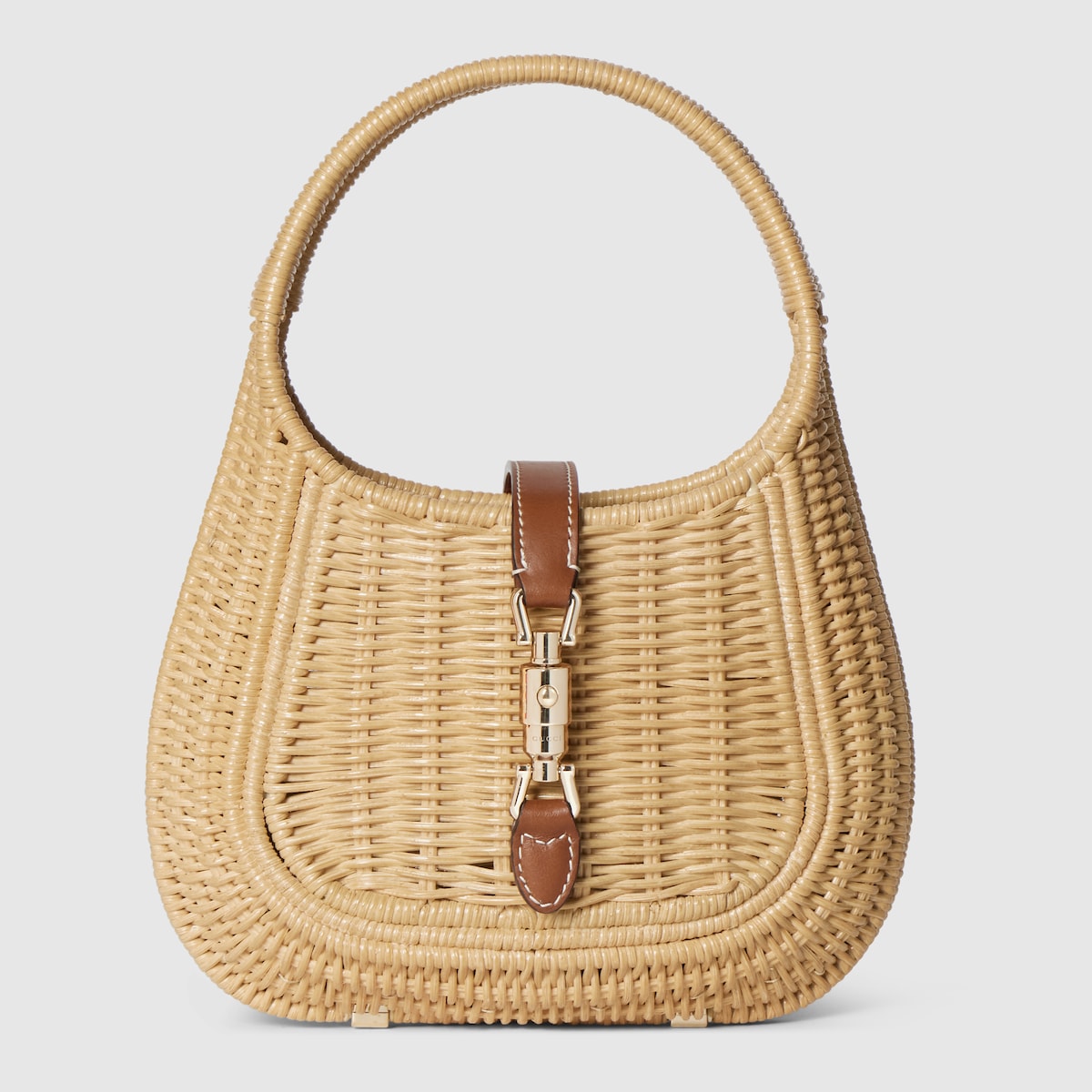Gucci Jackie 1961 wicker small bag in natural jute | GUCCI® US
