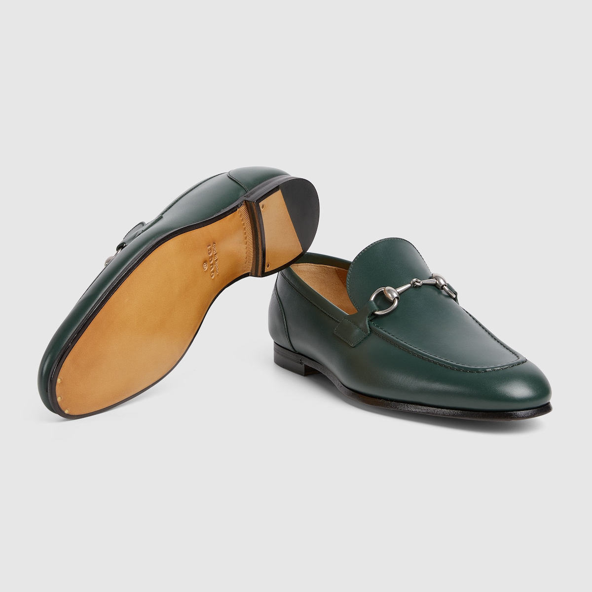 新品同様 GUCCI ローファー 786016 ホースビット ヨルダーン ヨルダーン〕メンズ ホースビット ローファー ・ダークグリーン