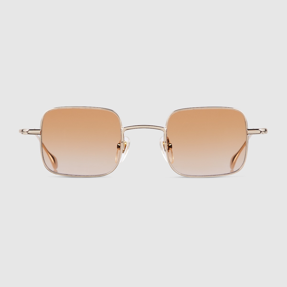 Square frame sunglasses in light gold-toned | GUCCI® US