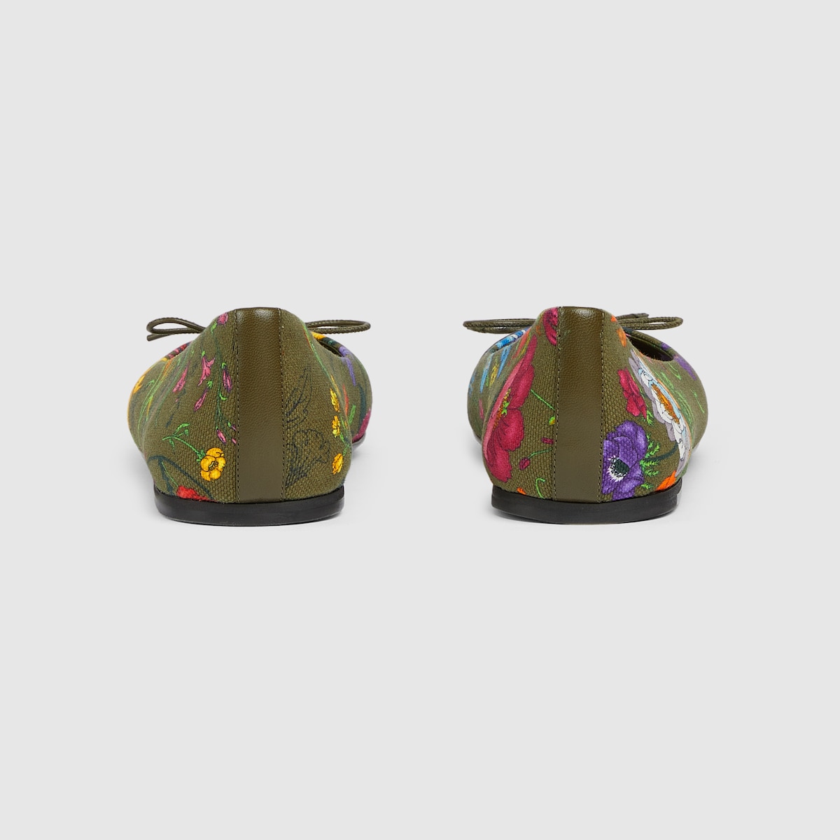 【関税&送料込】Gucci Dark Green Gg Fabric Ballerinas 840726_FAETB_8642_015_100_0000