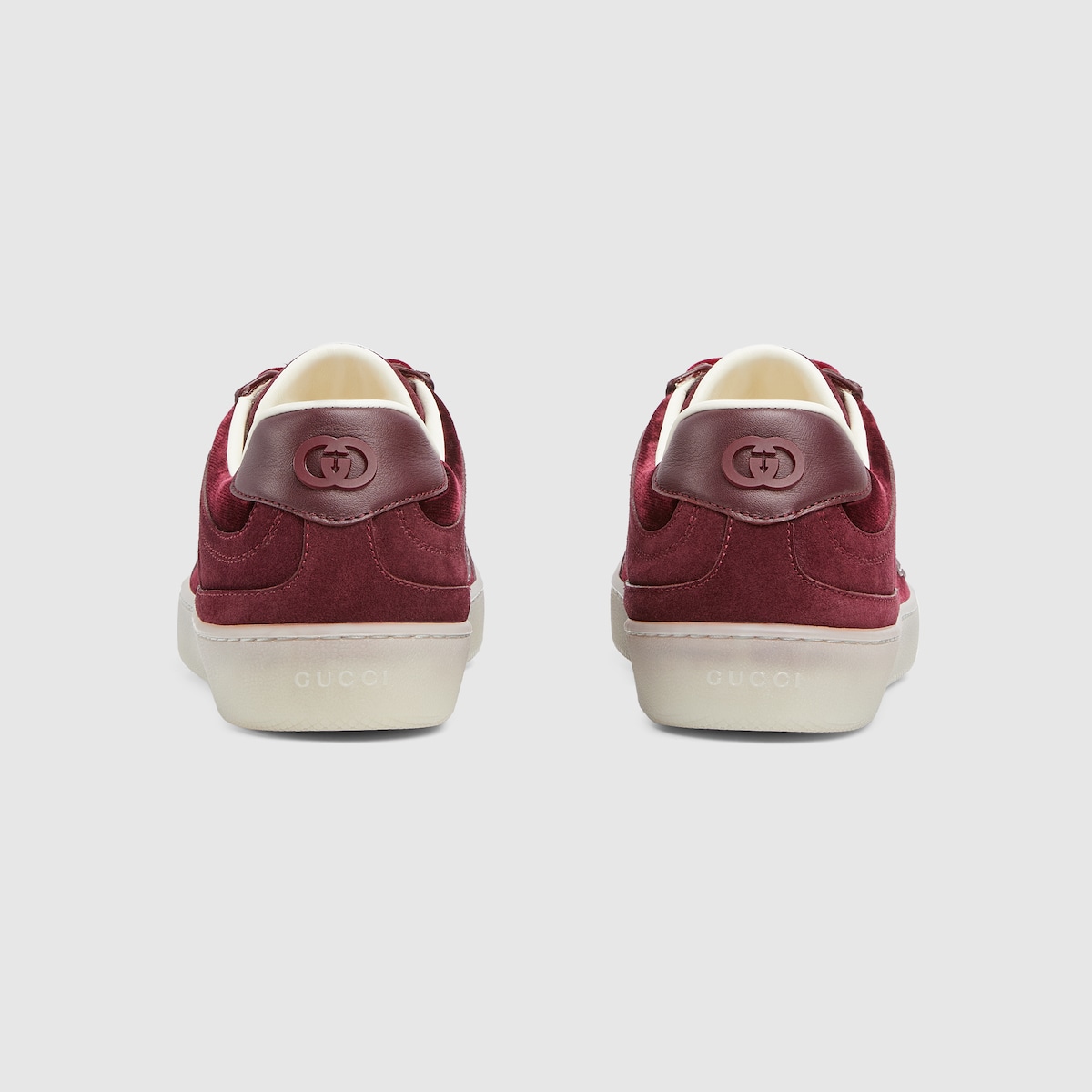 Women's G75 sneaker in bordeaux velvet | GUCCI® US