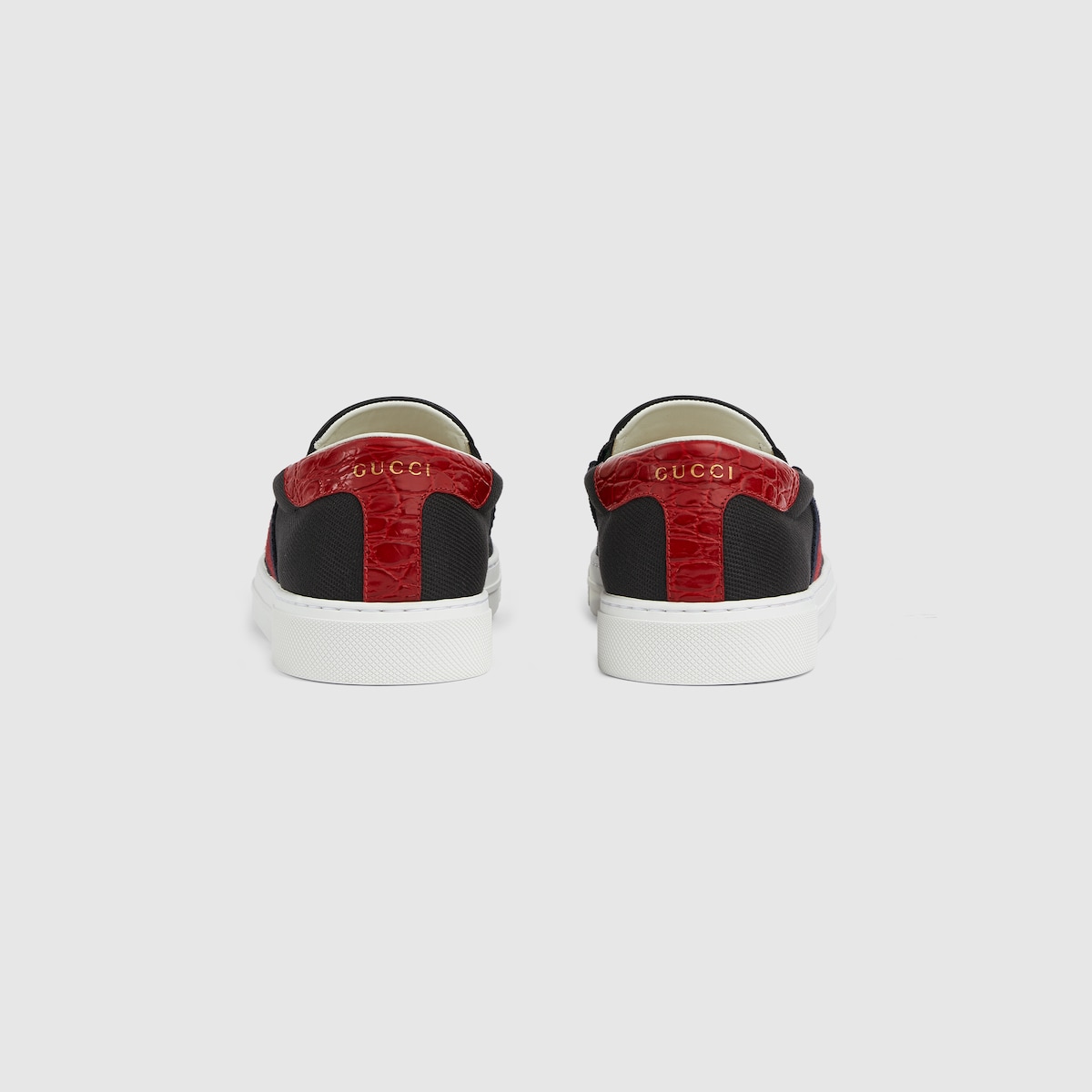 Men's Ace slip-on sneaker in black canvas | GUCCI® US