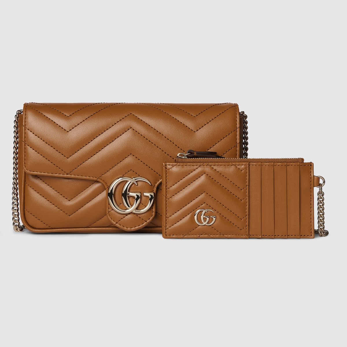 GG Marmont small shoulder bag in brown leather | GUCCI® SI