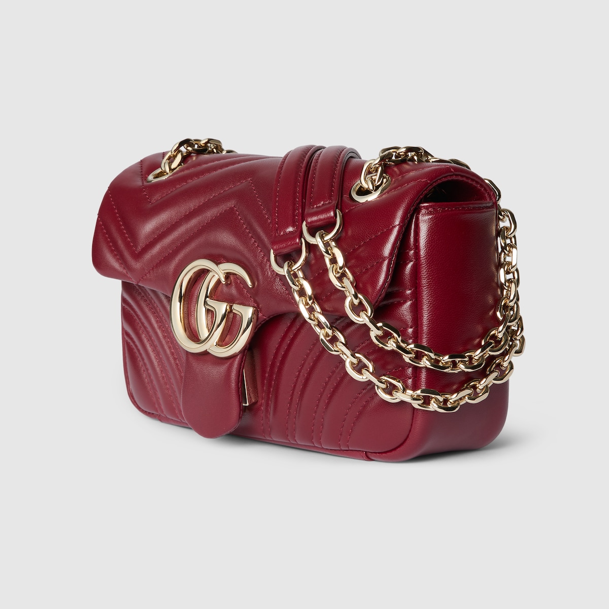 【GUCCI】 GGマーモント スモール ショルダーバッグ GGマーモント〕スモール ショルダーバッグ ・グッチ ロッソ