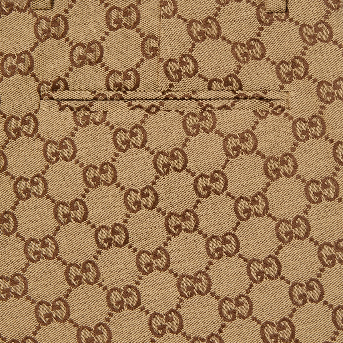 GUCCI レザー トリム付き GG キャンバス ショートパンツ サイズ38 GUCCI レザー トリム付き GG キャンバス ショートパンツ サイズ38