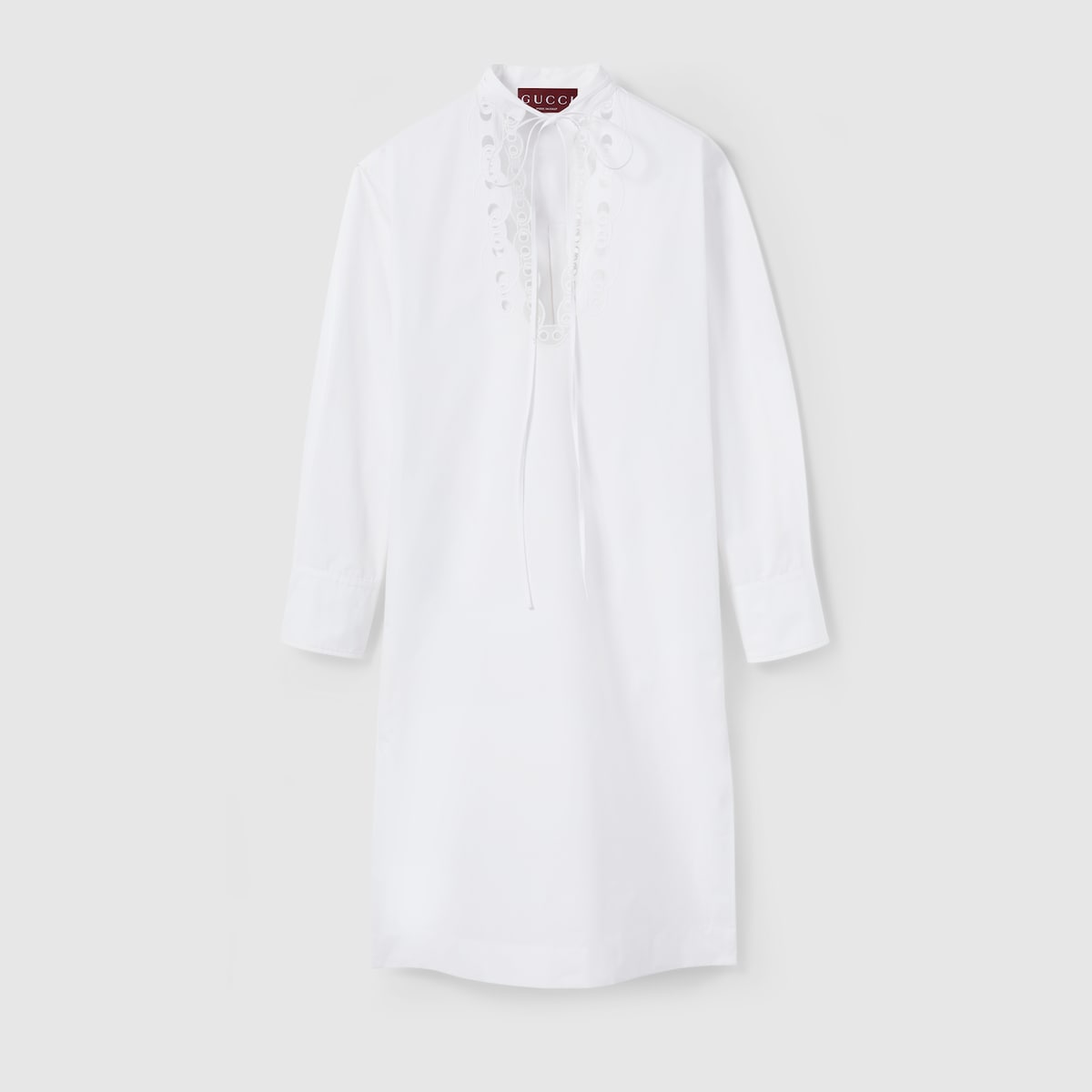 ワンピース GUCCI WHITE SHIRT DRESS IN COTTON Cotton poplin dress in White Ready-to-wear | GUCCI® SI