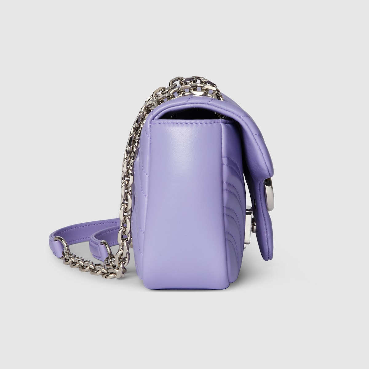GG Marmont small shoulder bag in lilac leather | GUCCI® US