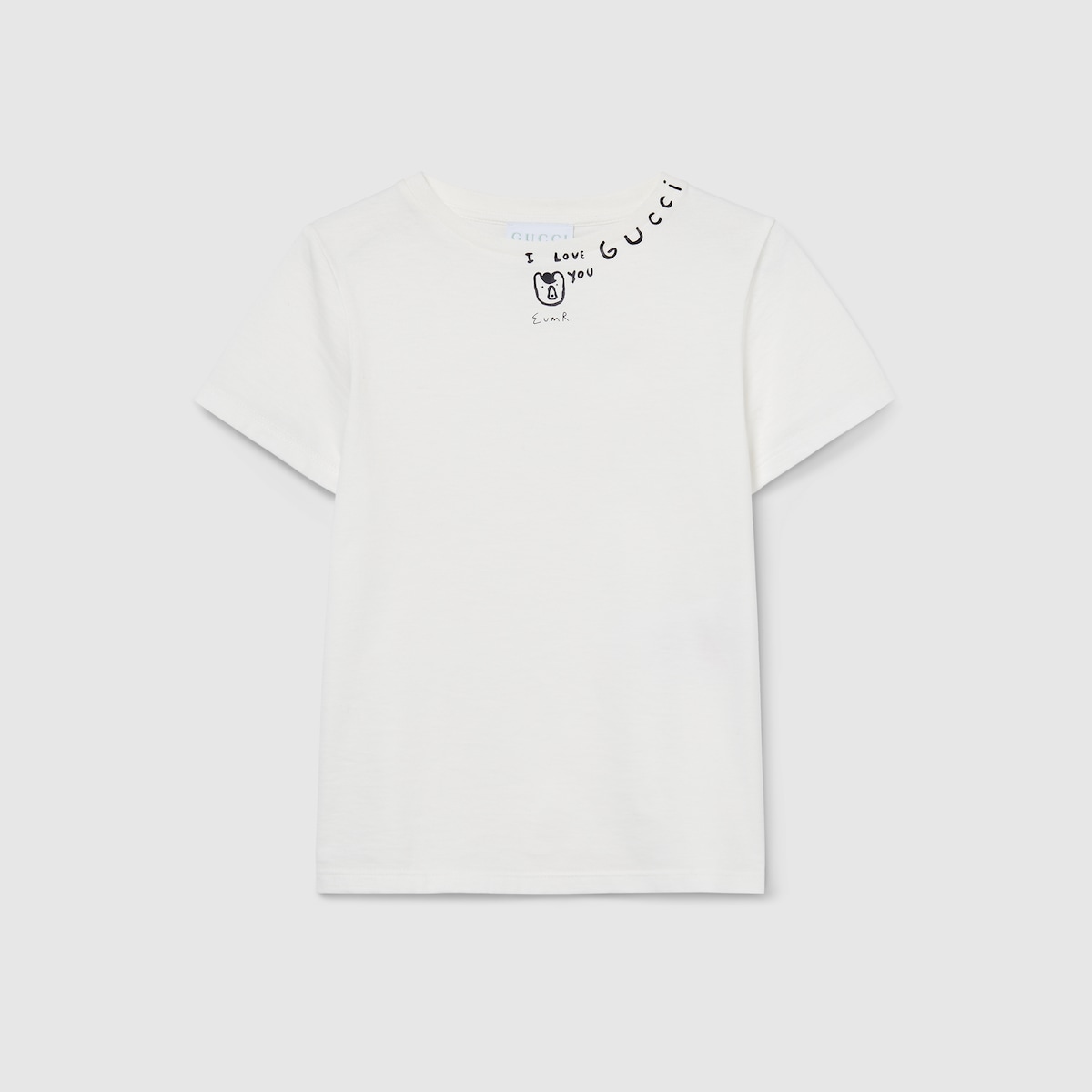 チルドレンズ〕プリント コットン Tシャツ ・ホワイト | GUCCI公式