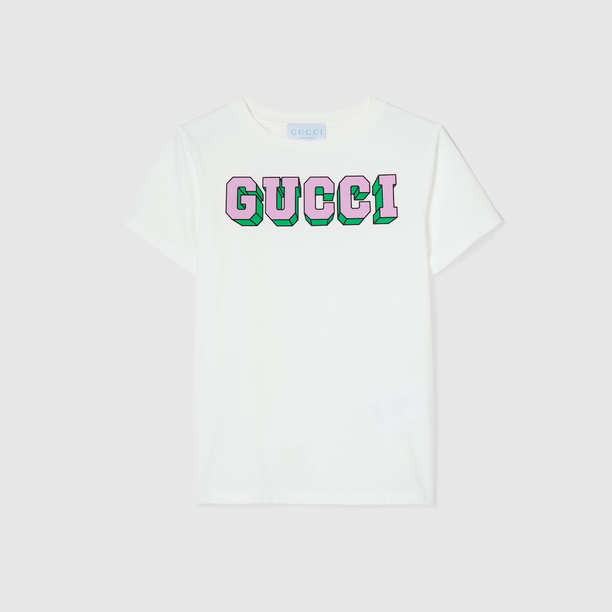 Children's cotton T-shirt with print in white | GUCCI® US