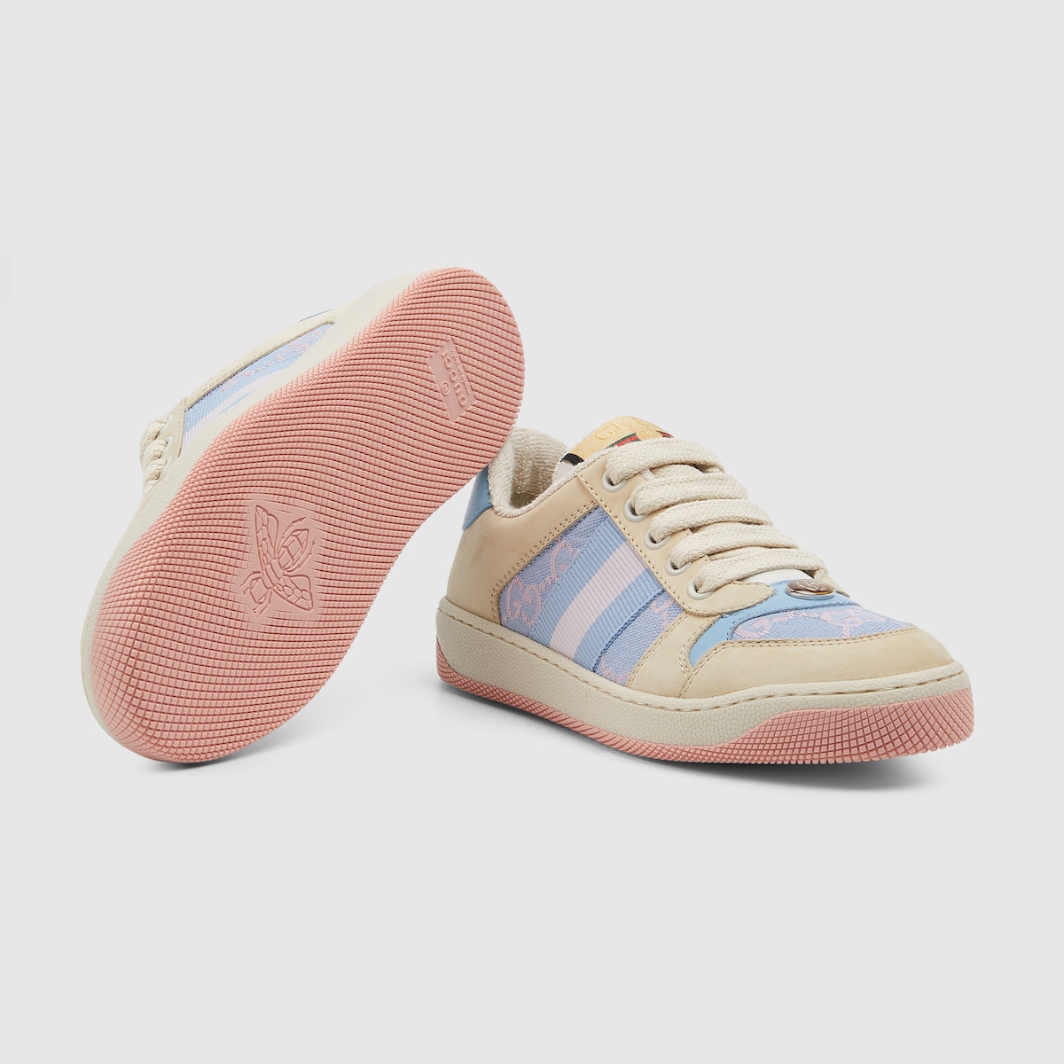 Children's Screener sneaker in ivory leather