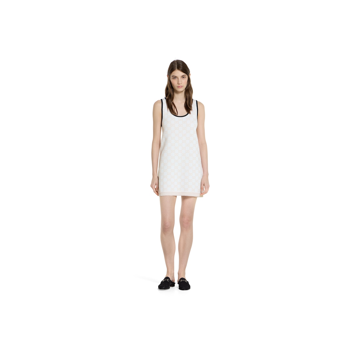 GG fine cotton jacquard dress