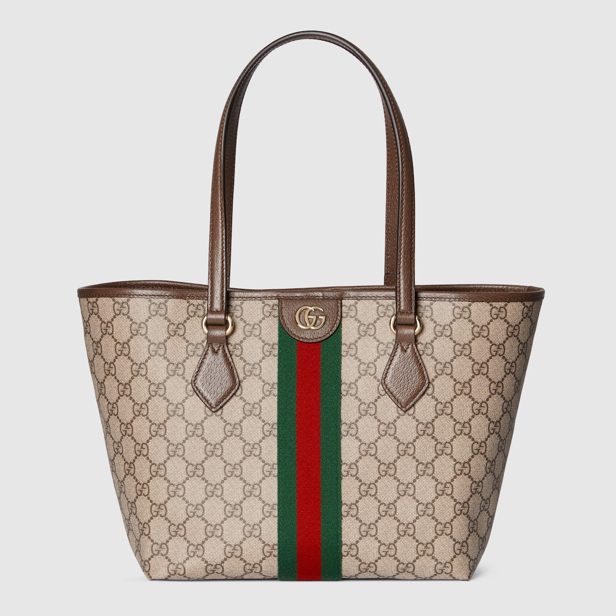 Gucci ミディアム GGトートバッグ　茶　ベージュ ダブルG ミディアム トートバッグ ・ベージュ＆ブラウン GG