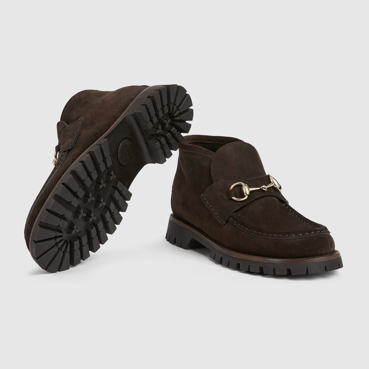 ホースビット ウィメンズ アンクルブーツ ・ダークブラウン スエード