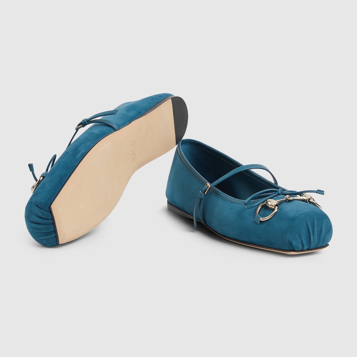 Women's Gucci Horsebit ballet flat in dark blue suede