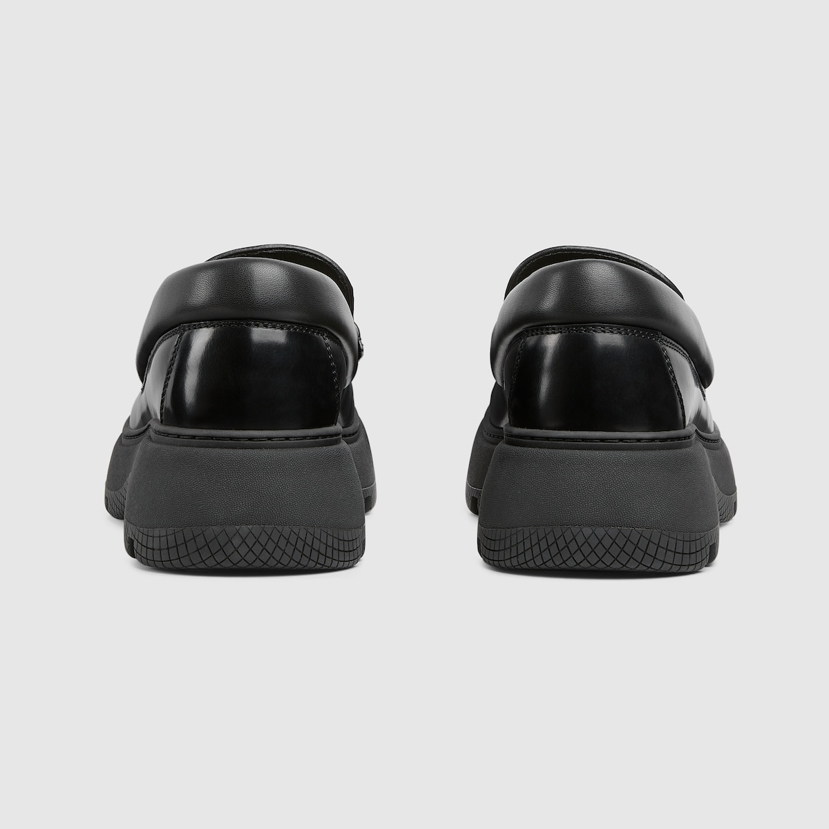 ホースビット付き メンズ ラグソール ローファー ・ブラック