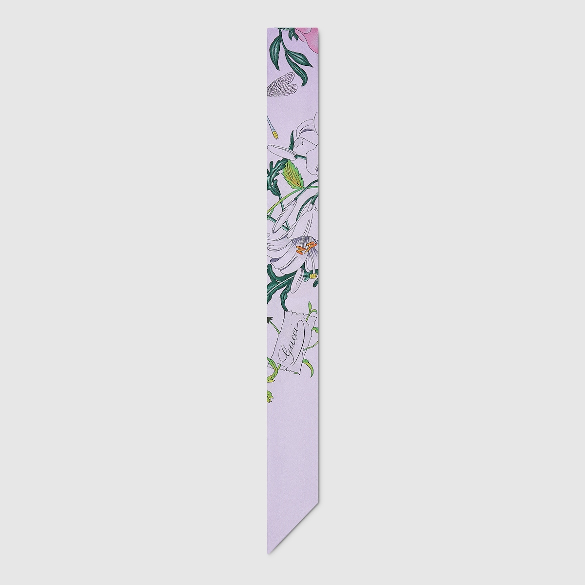 ネックレス・ペンダント GUCCI Gucci Flora Printed silk twill neck bow Printed silk twill neck bow in white Flora print | GUCCI® US