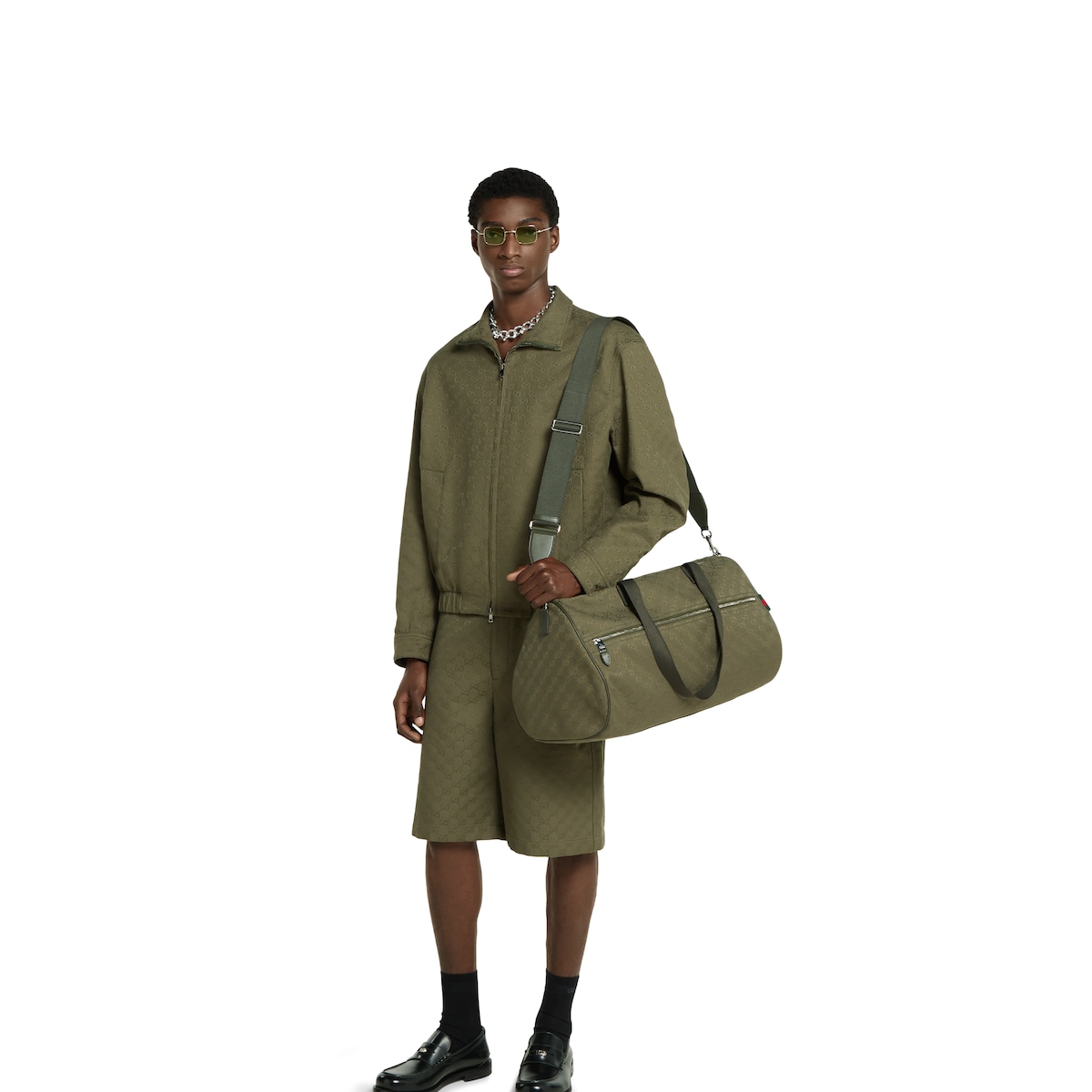 GG canvas large duffle bag