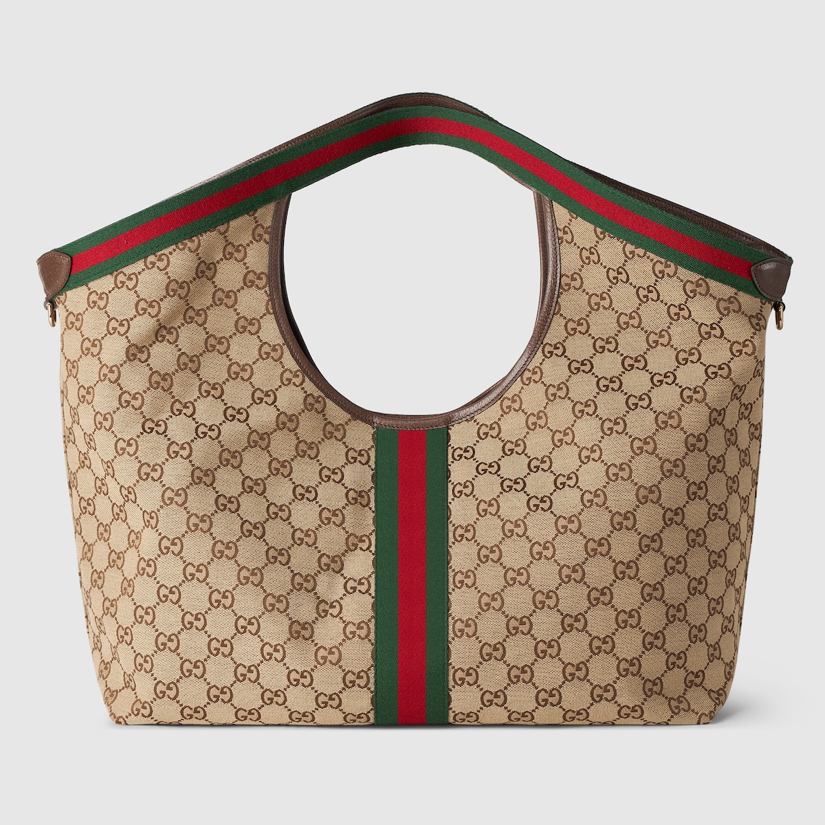 Gucci Giglio large tote bag in beige and brown GG canvas